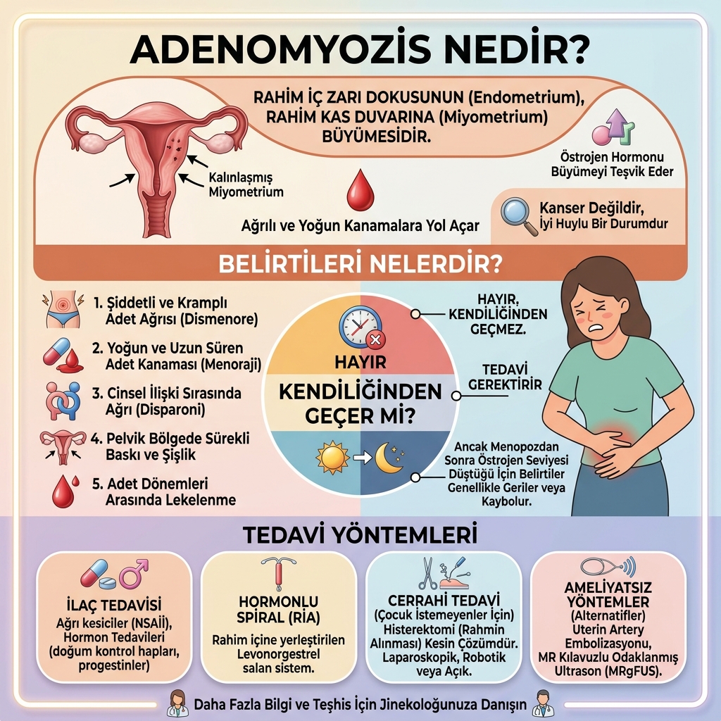 Adenomyozis Nedir Kendiliğinden Geçer Mi Belirtileri ve Tedavisi