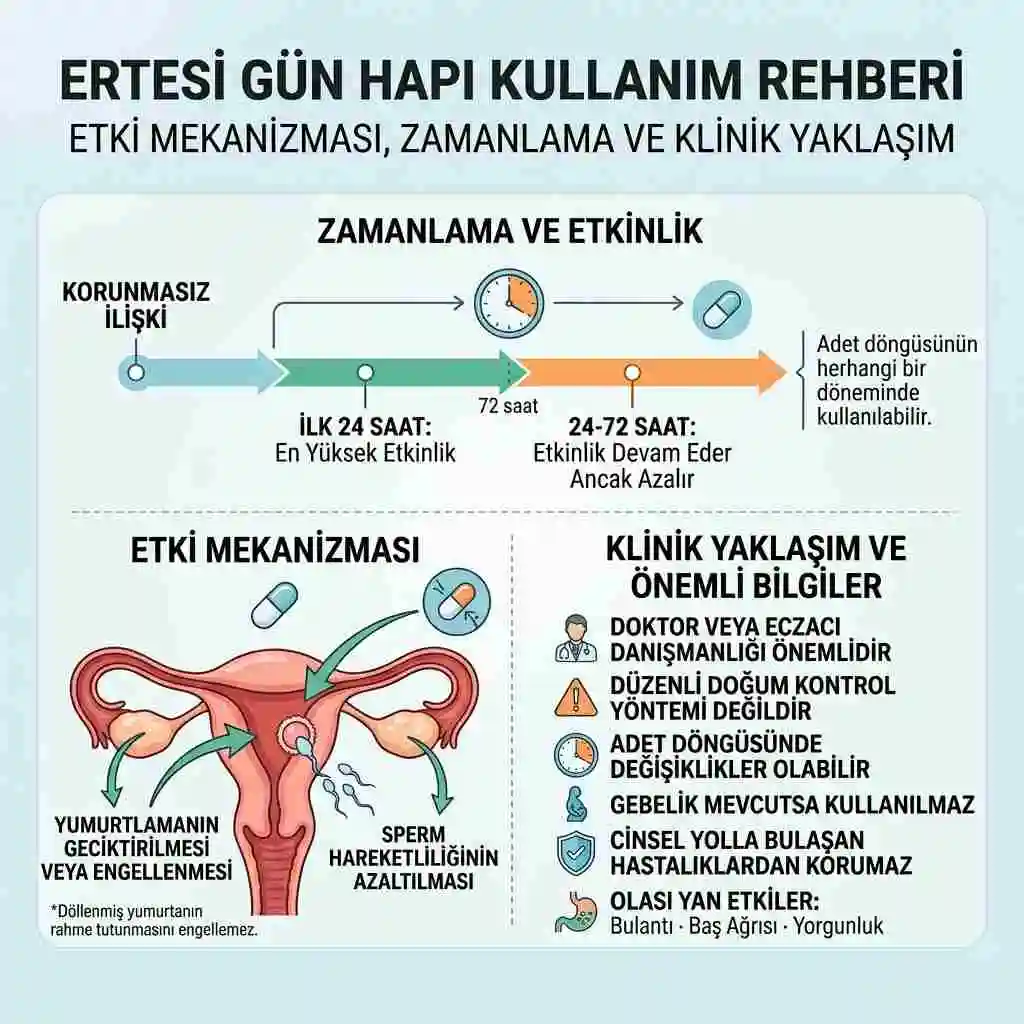 Ertesi Gün Hapı Kullanım Rehberi Etki Mekanizması Zamanlama ve Klinik Yaklaşım