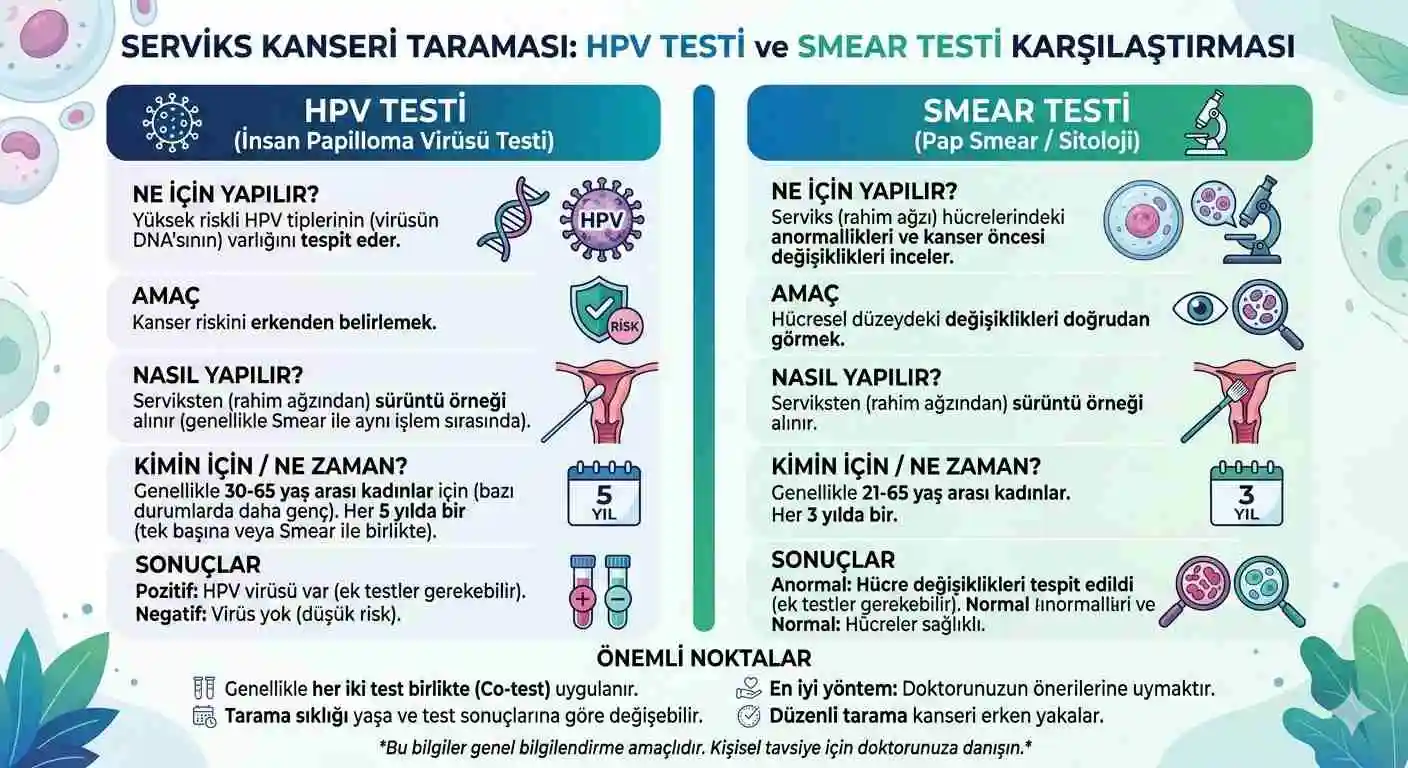 HPV Testi mi Smear Testi mi daha güvenilir
